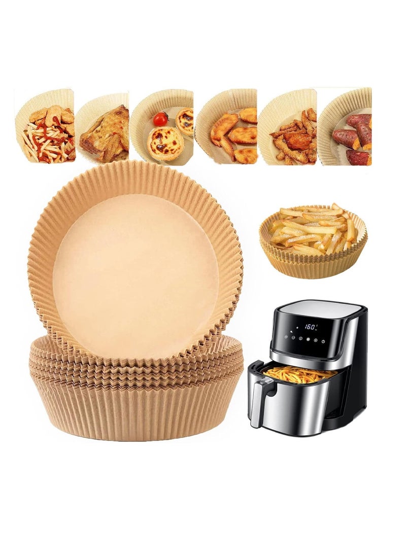 Yuwell 50 Pcs Air Fryer Paper Liners Parchment Paper, Air Fryer Disposable Paper Liner For Microwave, Oven, Roasting Non-Stick Air Fryer Liners 200X45MM  - Image 1
