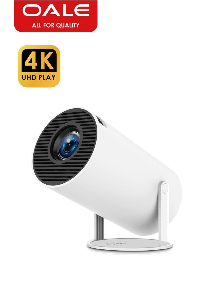 OALE iMax 5 LED Smart Projector, Android 13.0, HD 720P, Supports 4K Playback, WiFi 6 & Bluetooth 5.0, Screen Casting | White - Image 2