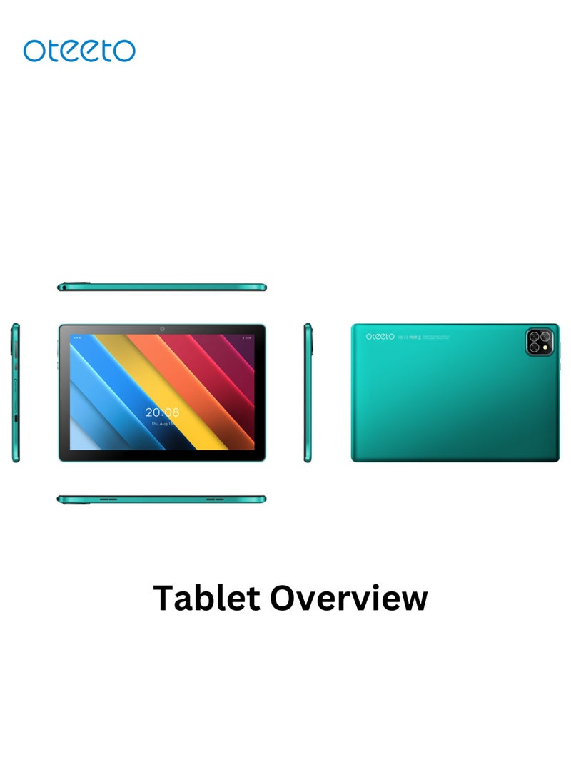 Oteeto TAB 10 Tablet/8GB RAM + 256 GB ROM/Quad Core 2.0 GHz/5G Network/8000 mAh/8MP Front + 13 MP Rear Camera/Android 13/10.1 Inches IPS LCD/Includes Flip Cover Case,Keyboard,Touch Pen,Tempered Glass,OTG  - Image 5