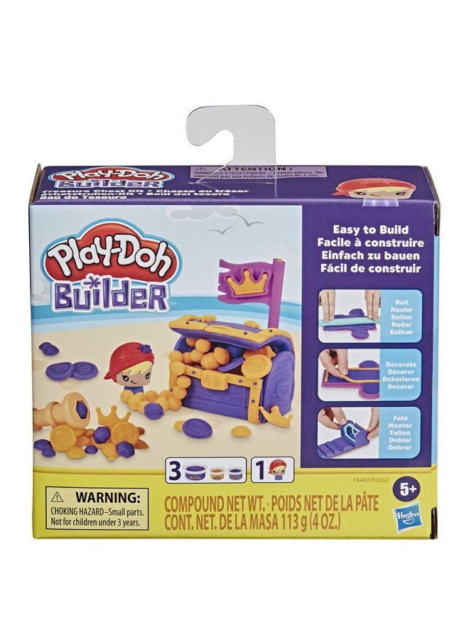 Play-Doh - Builder Treasure Chest Toy Building Kit For Kids 5 Years And Up With 3 Non Toxic Cans Easy To Build Diy Craft Set - Image 1