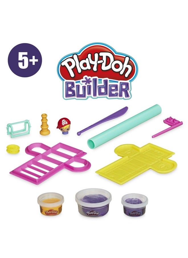 Play-Doh - Builder Treasure Chest Toy Building Kit For Kids 5 Years And Up With 3 Non Toxic Cans Easy To Build Diy Craft Set - Image 1