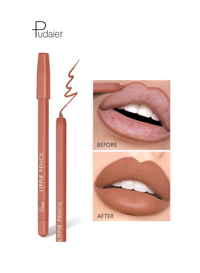 pudaier Lip Pencil Waterproof, Sweat-Proof and Colorfast Automatic Lip Liner Matte Multicolor Decorative Lip Liner,Natural Formula, High Pigment and Easier To Create Perfect Lip Makeup(04#) - Image 1
