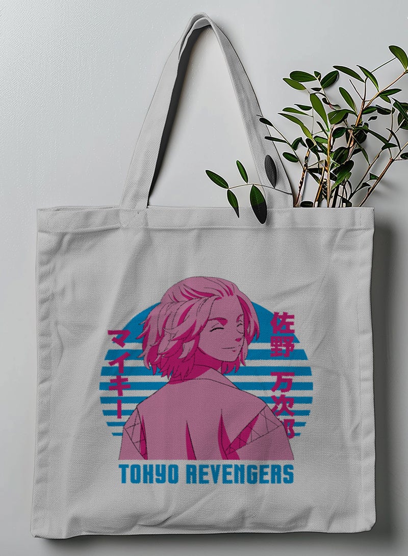 LOWHA Polyester Tote Bag with Shoulder Straps and Tokyo Revengers Anime Pattern  - Image 1