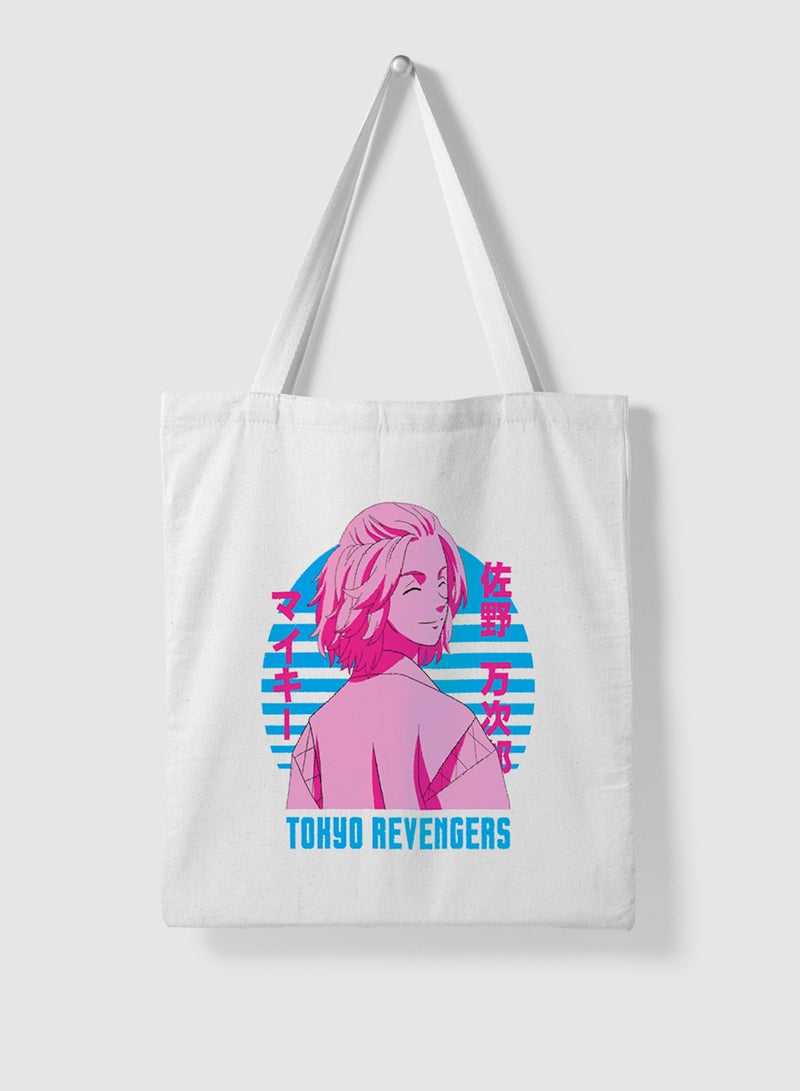 LOWHA Polyester Tote Bag with Shoulder Straps and Tokyo Revengers Anime Pattern  - Image 4