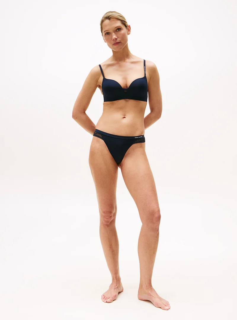 TOMMY HILFIGER Lace Panel Logo Thong