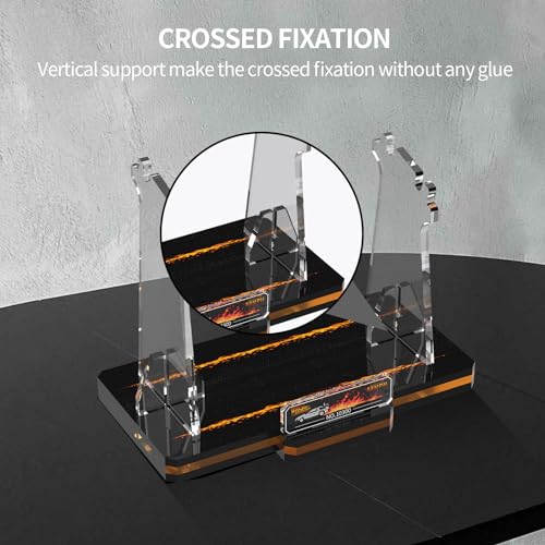 NAOCARD Acrylic Display Stand for (Back to The Future Time Machine Lego 10300) Car Building Block Model, Customised Collection Clear Display Riser Holder - Image 2