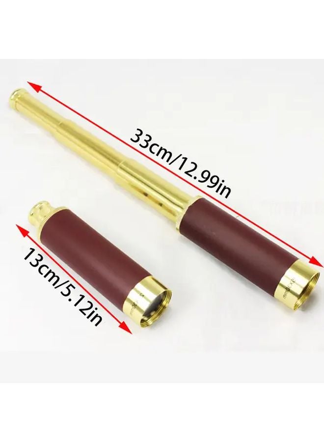 2PCS Portable Retro Folding Monocular Telescope with Soft Case for Travel Hiking Hunting - Image 5