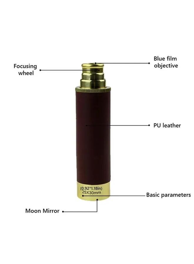 2PCS Portable Retro Folding Monocular Telescope with Soft Case for Travel Hiking Hunting - Image 4