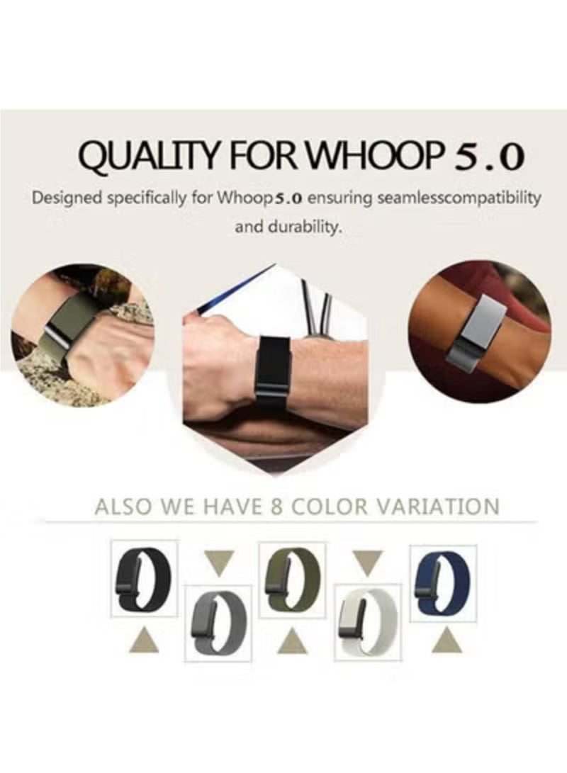 Stretchy Nylon Replacement Band Compatible WHOOP 5.0, One, Peak | Adjustable Wristband Replacement Strap Easy to Use and Perfect for Every Occasion - Image 2