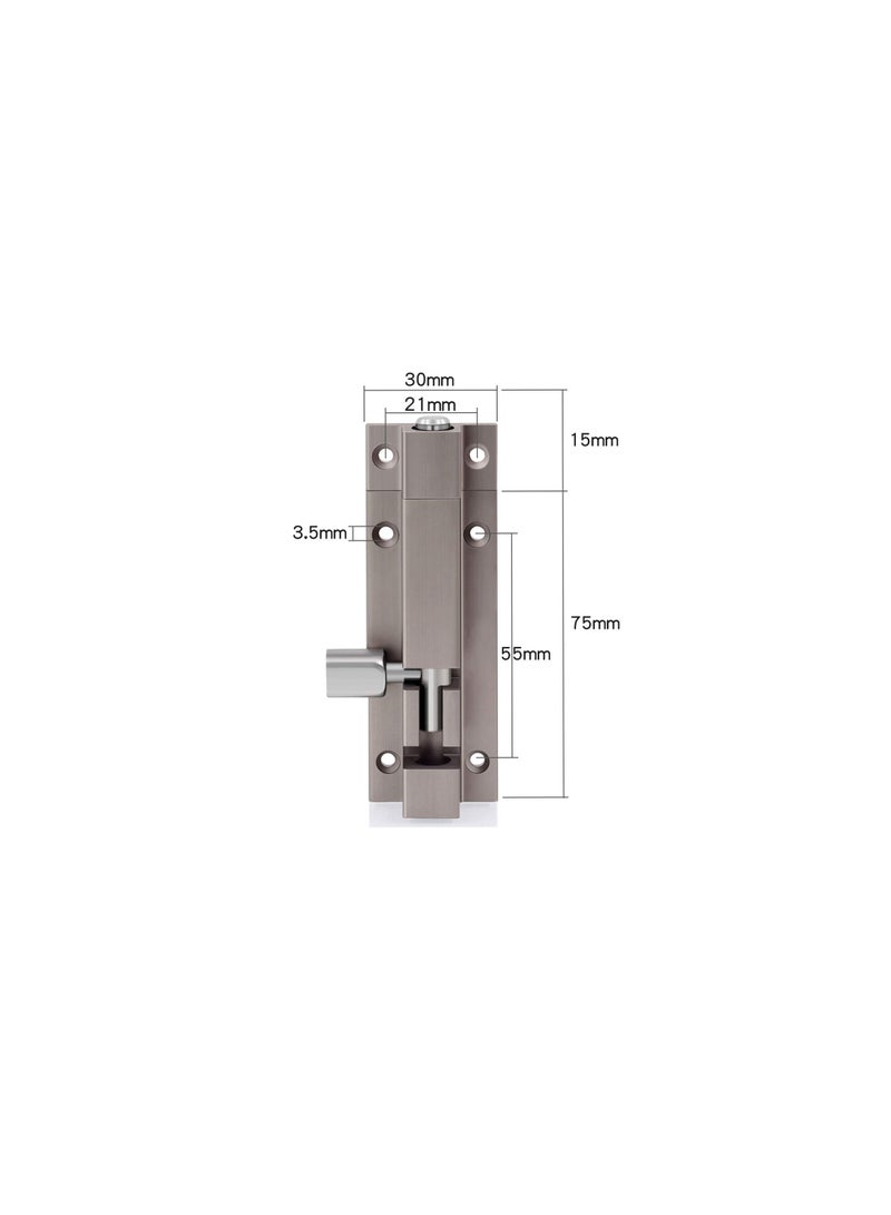 Cobest Heavy-Duty Home Security Door Reinforcement Lock, Thick Slide Barrel Bolt Latch for Bedrooms, Bathrooms, and Storage Units (3.5 x 1.1 in.) - Reliable Security Guard Hardware - Image 5