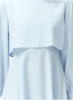 trendyol Light Blue Aller Piece Detailed Woven Dress TCTSS24EB00190  - Image 4