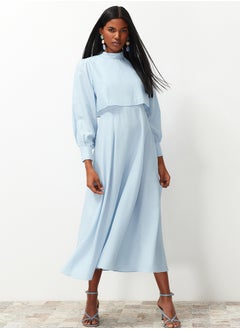 trendyol Light Blue Aller Piece Detailed Woven Dress TCTSS24EB00190  - Image 3