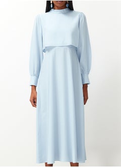 trendyol Light Blue Aller Piece Detailed Woven Dress TCTSS24EB00190  - Image 5