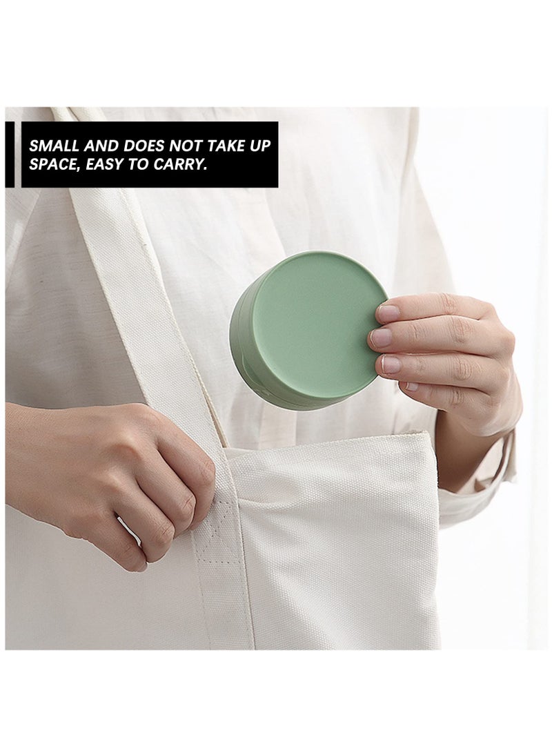 Excefore حاملة صندوق الصابون للسفر، 4 قطع حوض صابون دائري محمول مقاوم للتسرب مع غطاء للاستحمام وصالة الألعاب الرياضية والحمام (4 صغيرة) - Image 5