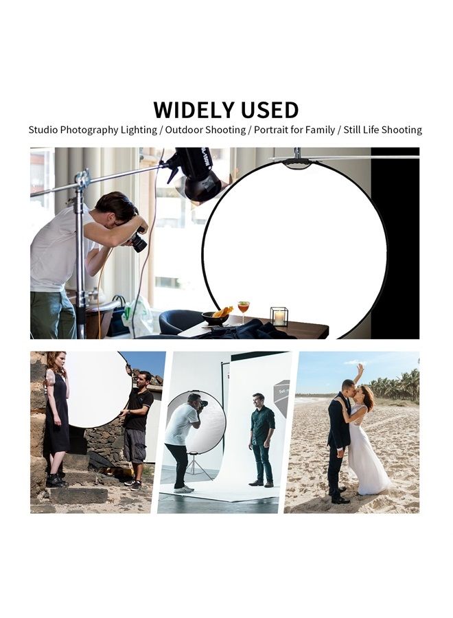 Selens 43 Inch (110cm) Photography Reflector, Collapsible Light Reflector with Carrying Case, 5 in 1 Reflector for Photography Photo Studio Lighting -Translucent, Silver, Gold, White and Black - Image 3