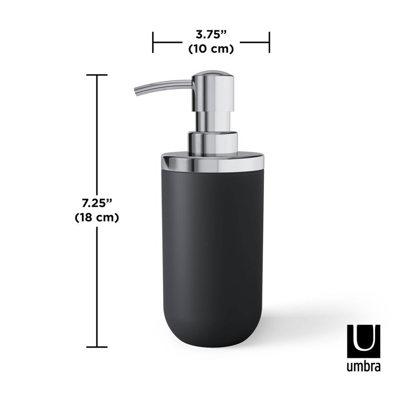 Umbra Junip Soap Pump Dispenser, Black/Chrome - Image 3
