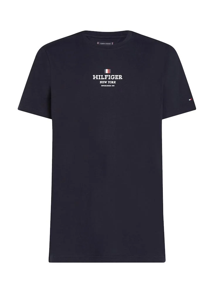 تومي هيلفيغر Rwb Logo Print  Crew Neck T-Shirt