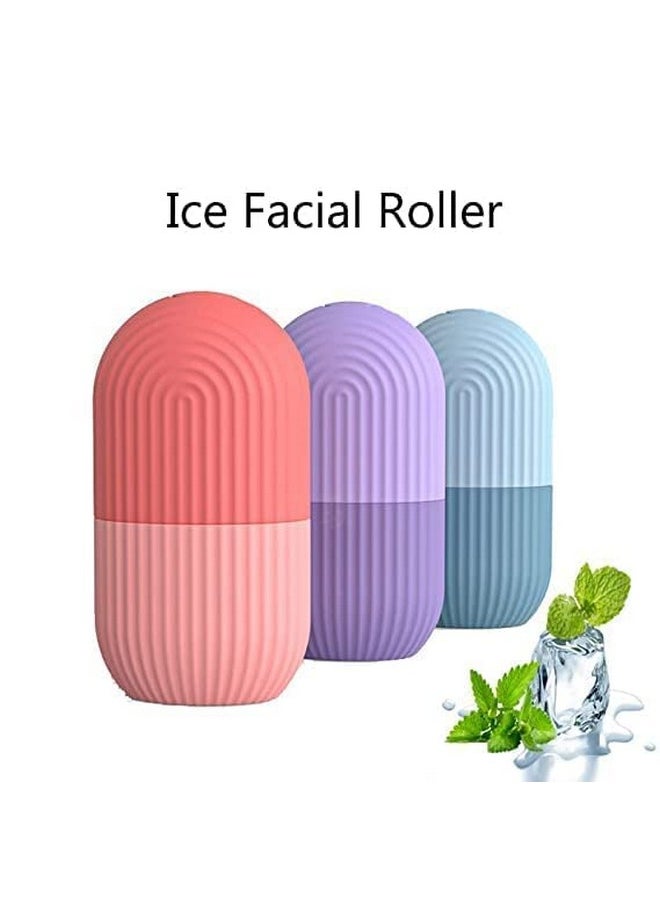 Bhavyam Ice Roller For Face & Eye Massage Reusable Facial Tool For Women Men At Home,Silicone Ice Roller For Neck, Face & Eyes Massage, Reusable Facial Tool For Glowing & Tighten Skin(Multicolour)  - Image 2