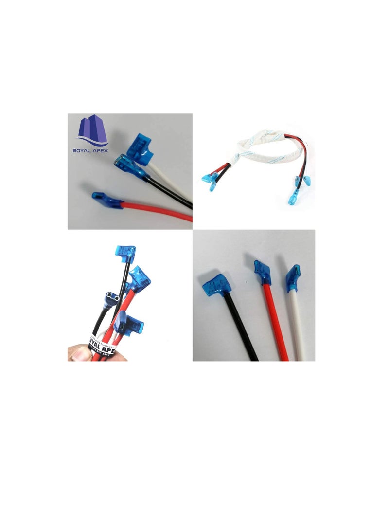 Three Pole Lead Wire Cable with End Collectors Hermetic Heat Resistant Shielded for Air Conditioning Compressor Motor 30 Inch (Pack of 3) - Image 3