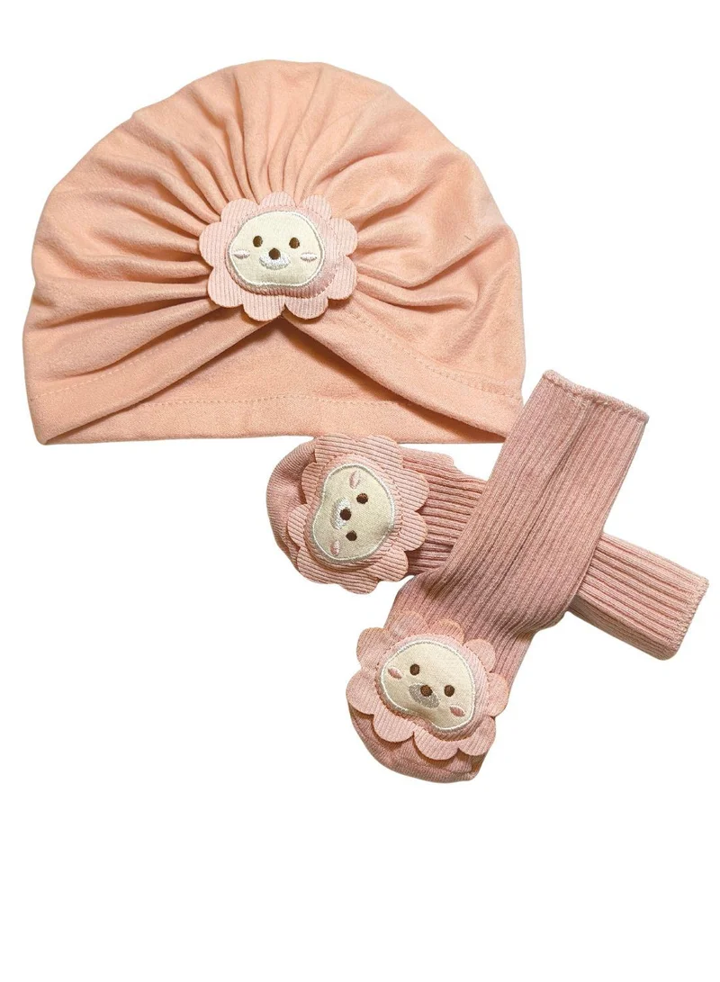 بيبي كلو Adorable Lion Baby Cap and Socks Set