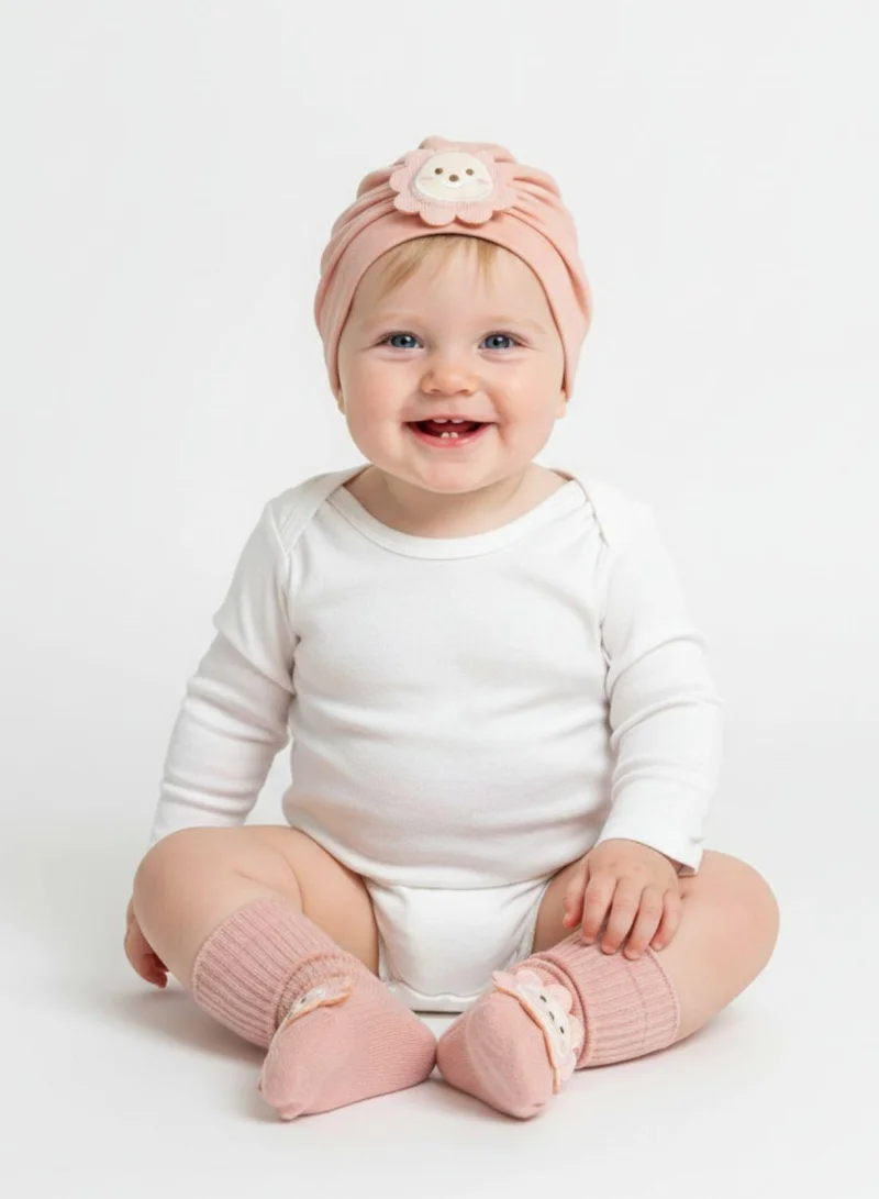 بيبي كلو Adorable Lion Baby Cap and Socks Set