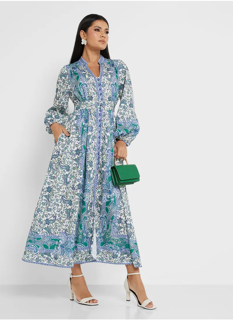 Khizana Floral Flowy Dress