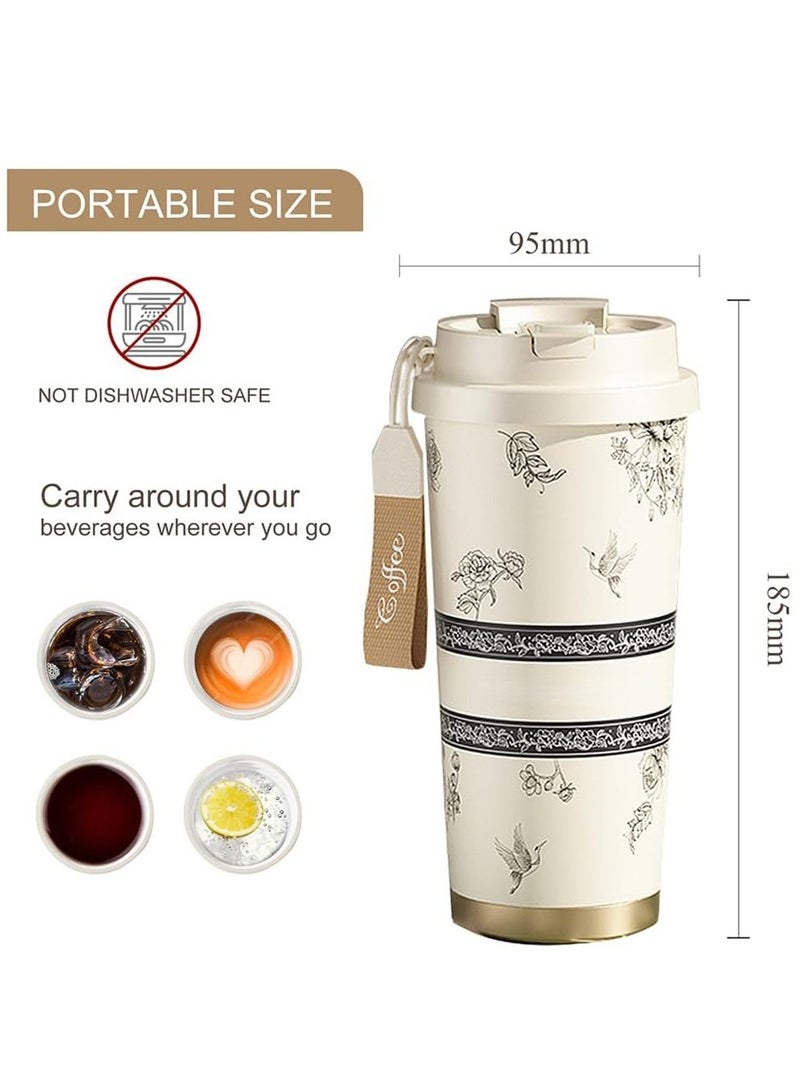 CoolRabbie Insulated Tumblers with Lid and Straw, Large Capacity Double Wall Vacuum Stainless Steel Travel Mug, Coffee Cup for Iced and Hot Drinks, Leak Proof, Durable, and Portable  - Image 3