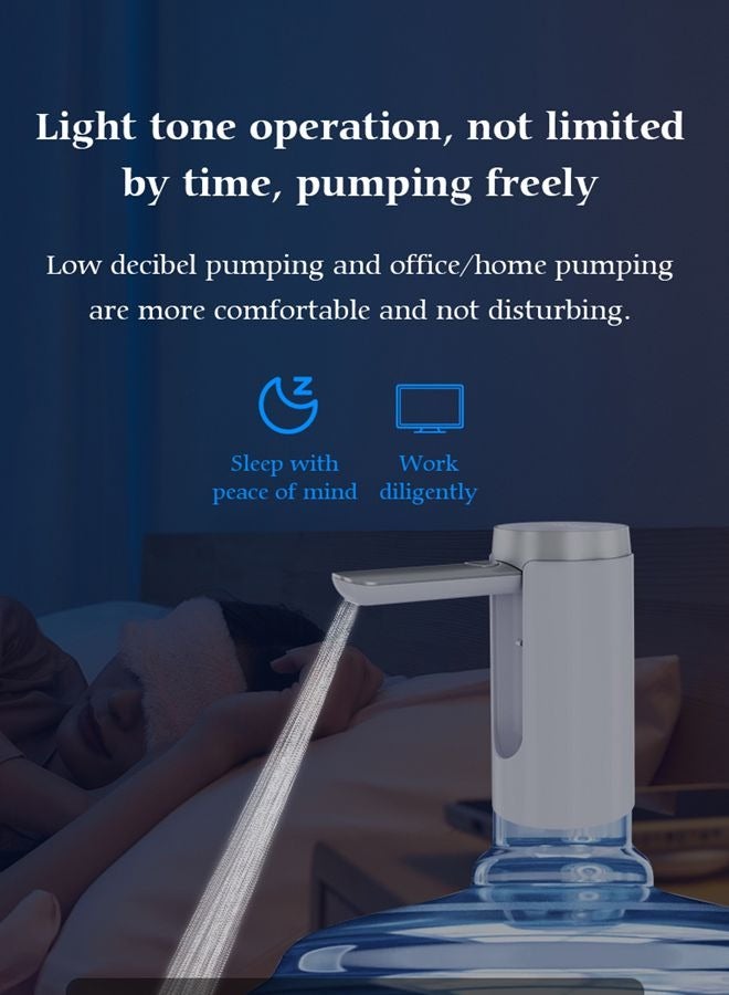 HOOPZOZA Folding Electric Water Pump Dispenser Electric Touch Screen Wireless Portable Water Pump 3 Quantitative Settings Drinking Water Pump Portable Multipurpose  Dispenser for Home Office Camping  - Image 4