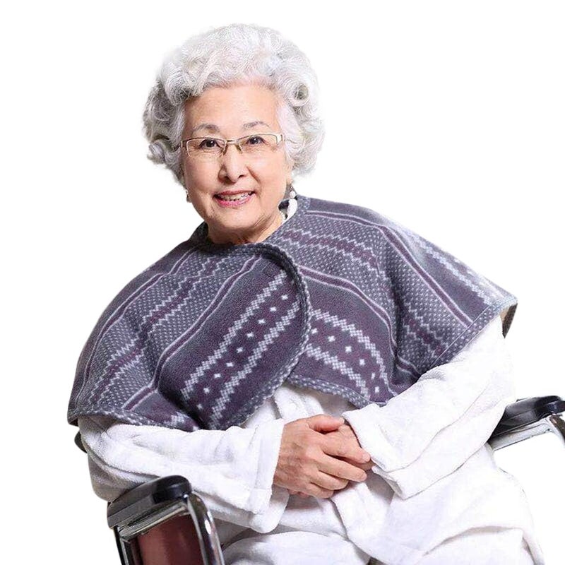 YQJ YOMQLJXB Plus Velvet Thickened Wheelchair Care Shawl, bedridden Patient Shoulder Warm Blanket Cloak Shoulder Blanket, Suitable for Aged Care Products - Image 1