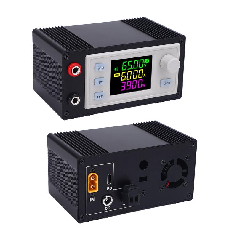 Adjustable Voltage Regulator Power Supply Panel with Digital Display, Perfect for DIY Enthusiasts, DC12-72V to 0-65V Converter - Image 1