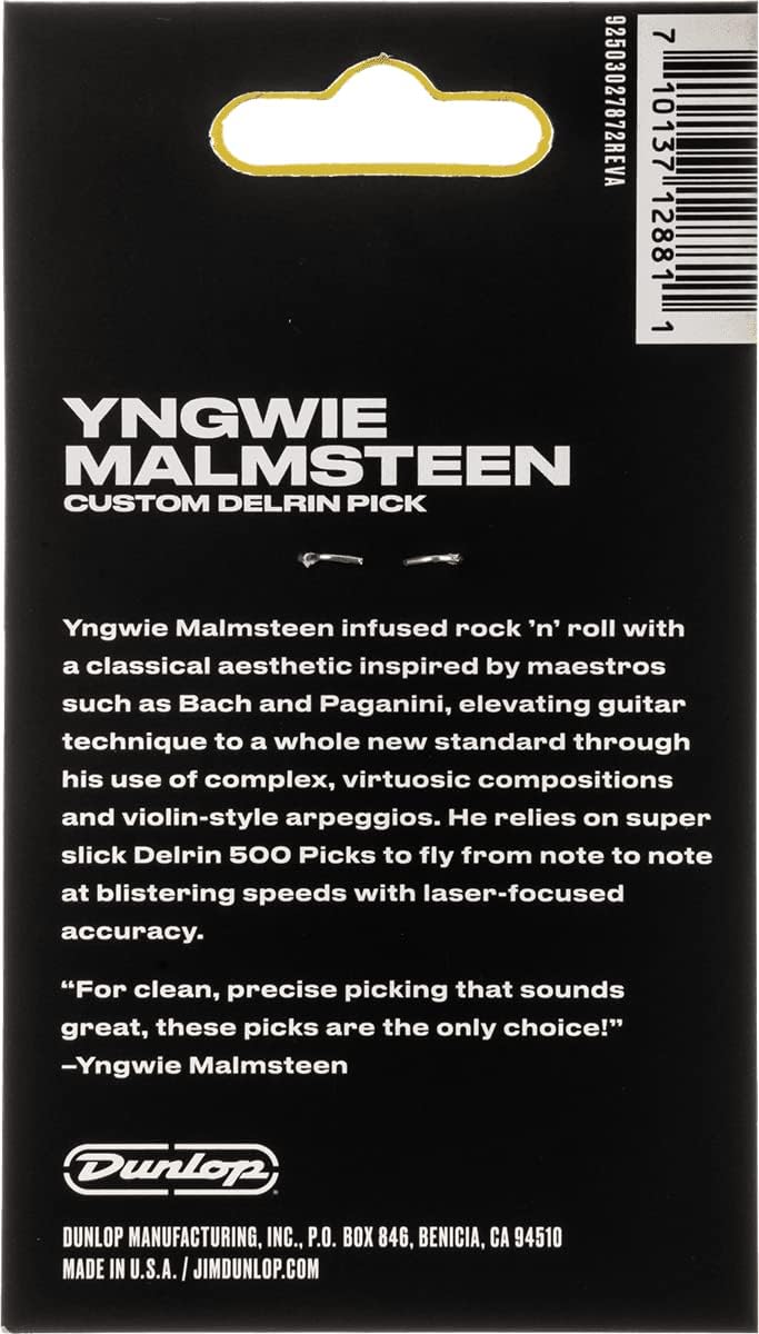 JIM DUNLOP Dunlop Yngwie Malmsteen Custom Delrin Picks 6 Pack - Image 2