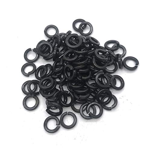 NGe M6，0.24" ID，Open Lock Washer Spring Washer Black (100 pcs) - Image 1