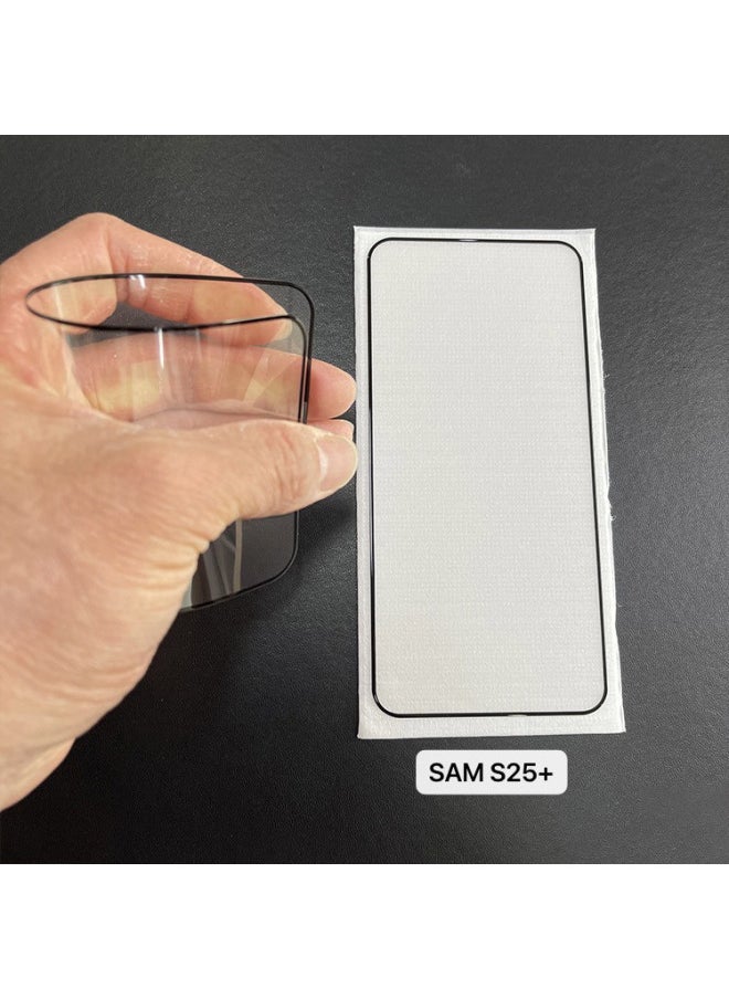 For Samsung S25 Edge Mobile Phone Tempered Film Unlocked Version Galaxy S25 Ultra-thin High-definition Screen Printing Anti-peep Film-Color:Silk Screen High Definition [ultra-thin Unlocking Version] With Base Plate-Size:Galaxy S25 Edge