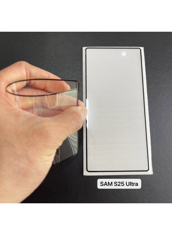 For Samsung S25 Edge Mobile Phone Tempered Film Unlocked Version Galaxy S25 Ultra-thin High-definition Screen Printing Anti-peep Film-Color:Silk Screen High Definition [ultra-thin Unlocking Version] With Base Plate-Size:Galaxy S25 Edge
