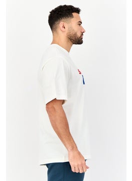 Reebok Men Sportswear Fit Short Sleeve Outdoor T-Shirt, White  - Image 4