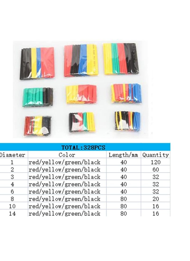 Generic - Besomi Electronics 328-Piece Heat Shrink Tubing Kit Assorted Sizes and Colors Comprehensive Insulation Set for Electrical Wiring - Image 1