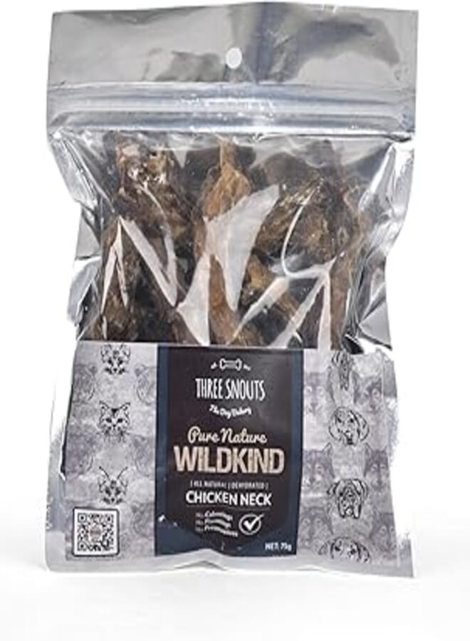 Three Snouts Pure Nature WILDKIND Chicken Necks 75g