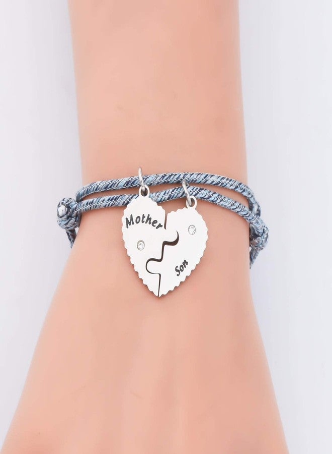 SEIRAA Mother and Son Matching Bracelets Mother Son Jewelry for Birthday Christmas Charm Bracelet Gift for Him Her (mother son bracelet) - Image 5