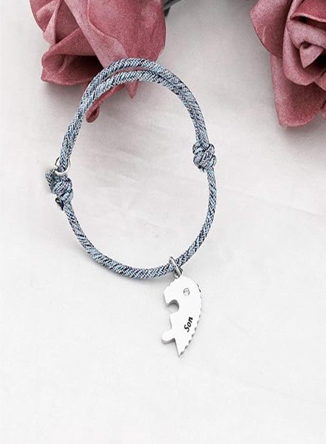 SEIRAA Mother and Son Matching Bracelets Mother Son Jewelry for Birthday Christmas Charm Bracelet Gift for Him Her (mother son bracelet) - Image 4