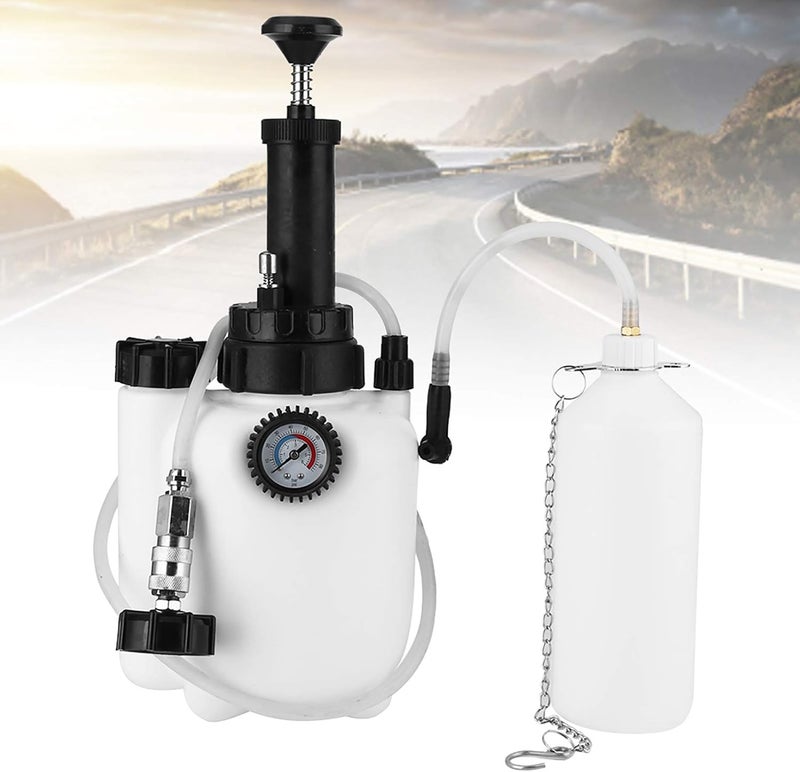 3L Brake Clutch Fluid Bleeder Tool Kit, Pneumatic Brake Bleeding System, 3 - Liter Capacity Pressure Bleeder with 1L Bottle for European Cars with 42mm Reservoir Cap - Image 4