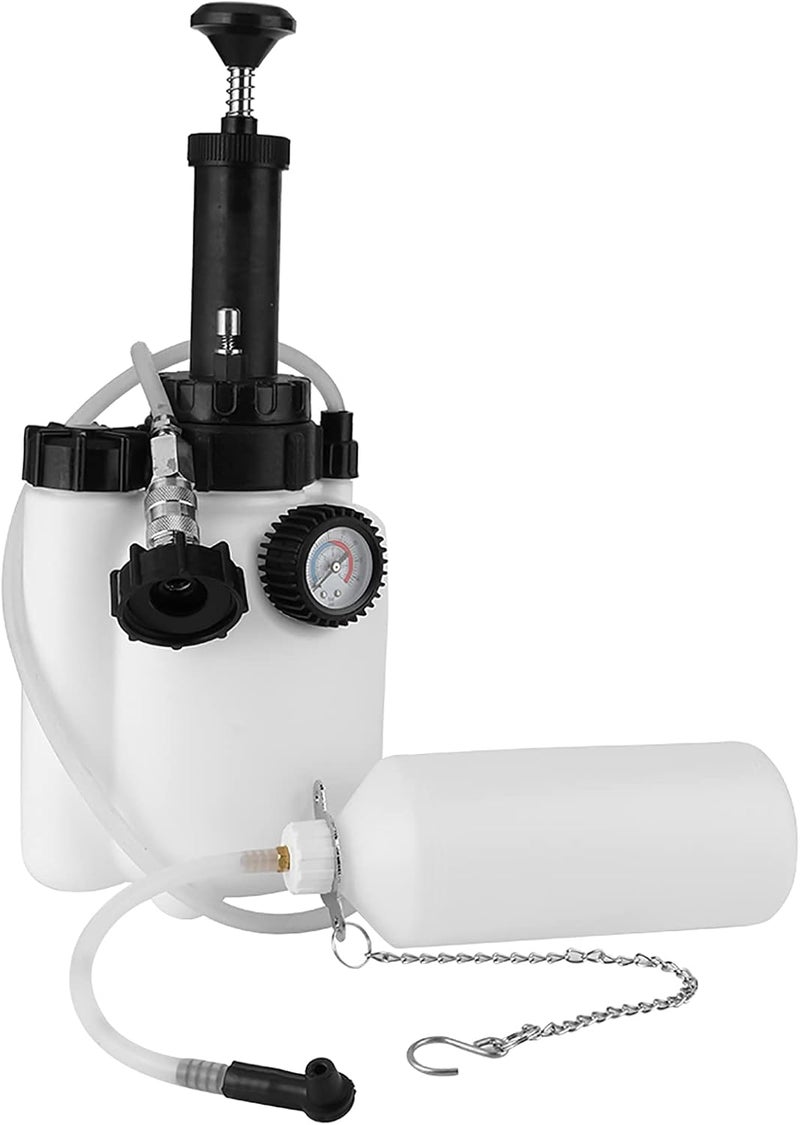 3L Brake Clutch Fluid Bleeder Tool Kit, Pneumatic Brake Bleeding System, 3 - Liter Capacity Pressure Bleeder with 1L Bottle for European Cars with 42mm Reservoir Cap - Image 5