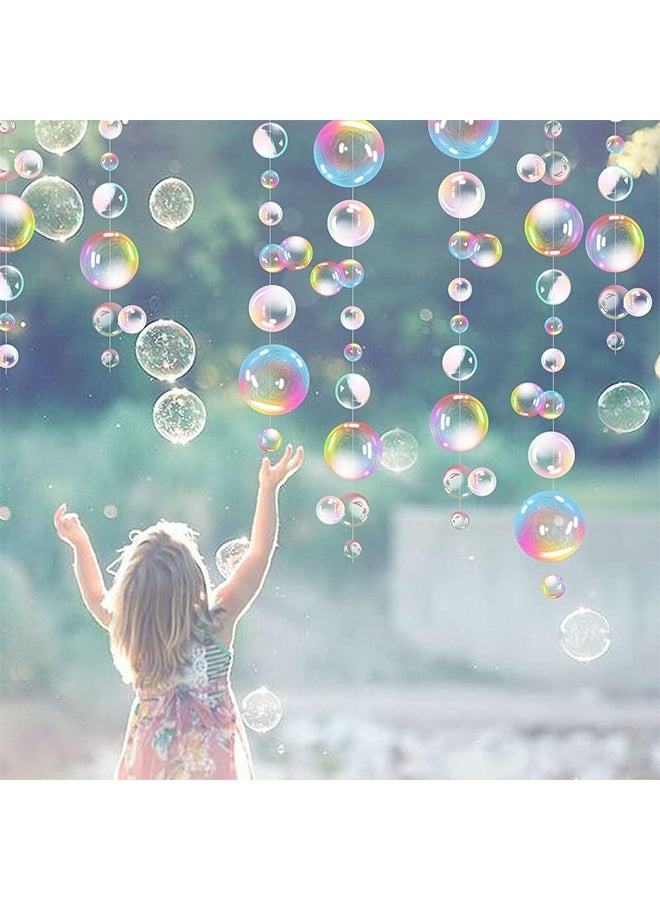 Lemon Transparent Bubble Garlands, Mermaid Party Decoration, Colored Flat Cutouts Hanging Streamer, for Birthday Baptism Wedding (Color) - Image 2