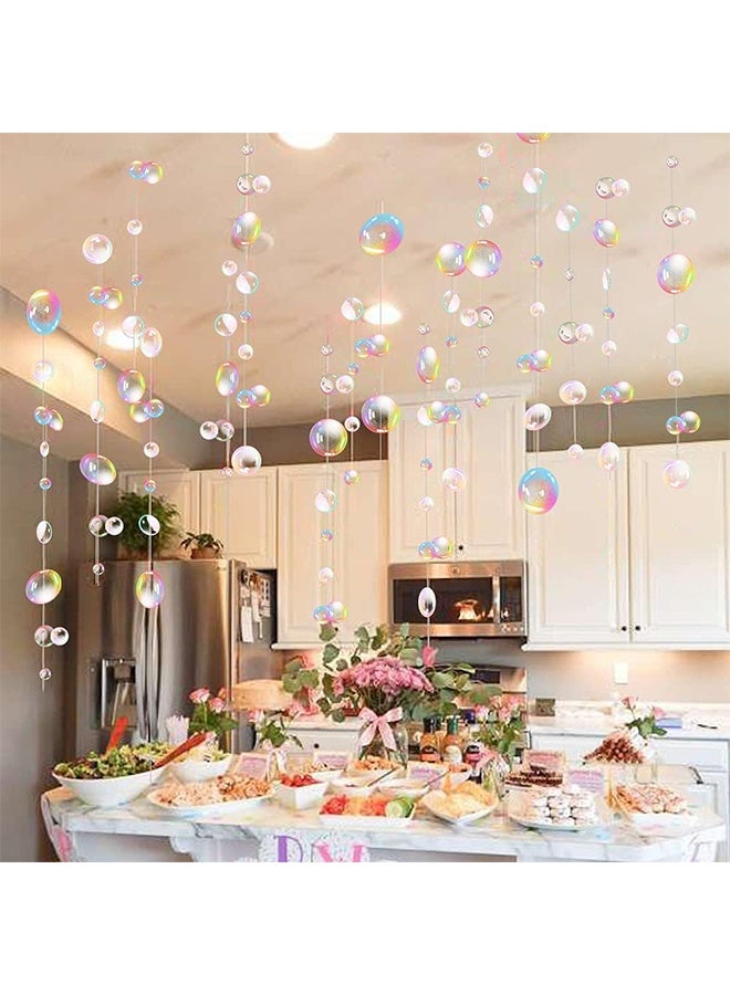 Lemon Transparent Bubble Garlands, Mermaid Party Decoration, Colored Flat Cutouts Hanging Streamer, for Birthday Baptism Wedding (Color) - Image 1