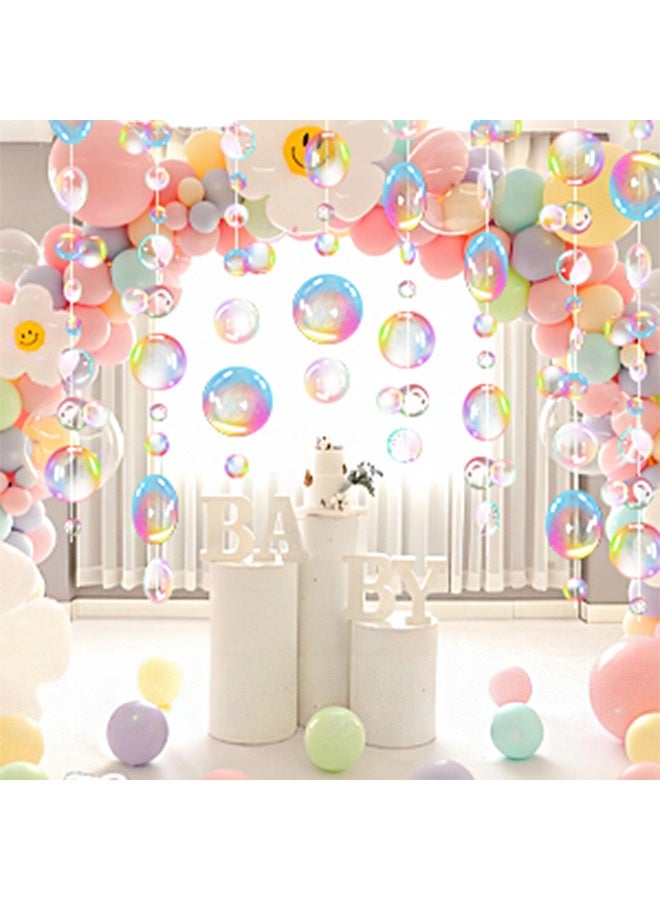 Lemon Transparent Bubble Garlands, Mermaid Party Decoration, Colored Flat Cutouts Hanging Streamer, for Birthday Baptism Wedding (Color) - Image 5