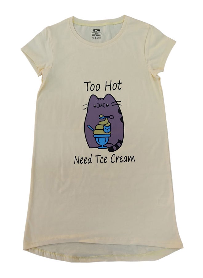 إيزور كاش مايوه بناتى مطبوع توو هوت لون اصفر