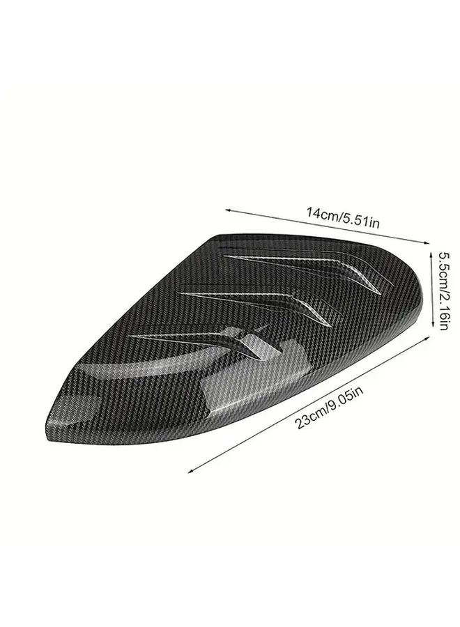 غطاء مرآة الرؤية الخلفية الجانبية للسيارة باللون الأسود اللامع كربون لوك لهوندا سيفيك 2016-2020 - Image 2