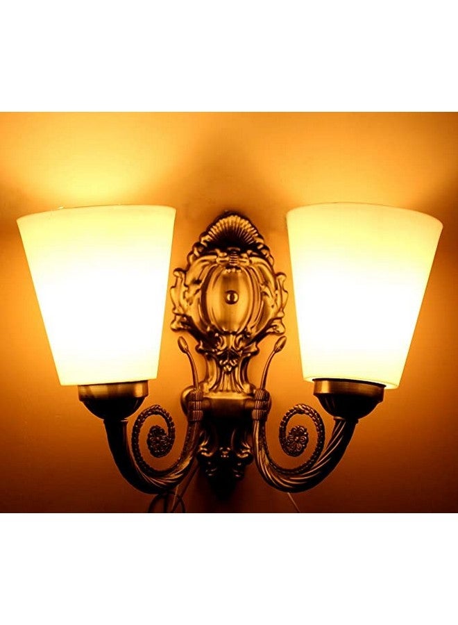 kinis Wall Light/Wall Lamp to Décor Home/Living Room/Bedroom/Office/Dining/Cafe/Restaurants, Double Shade Round Tapper, Black Antique (Pack of 1, Without Bulb) - Image 1