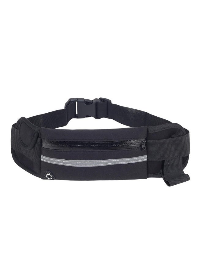 BOLDFIT Running Waist Bag For Men Fanny Pack For Women Running Fanny Pack For Men Running Belt Waist Bag For Women Slim Waist Pouch For Men Waist Bag For Boys Waist Bags For Girls Fanny Bag - Black  - Image 1