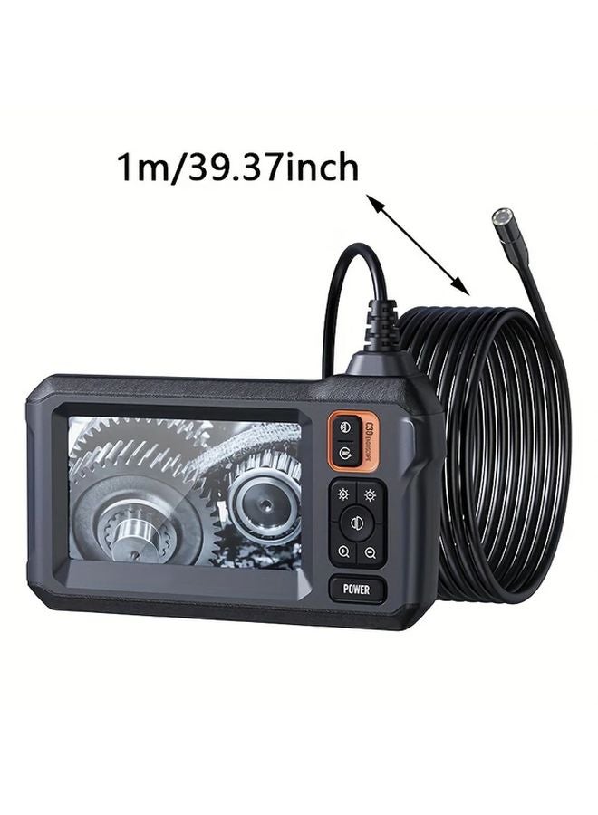 Industrial Endoscope With Light 8mm Borescope Camera 4 3 Inch LCD Screen Black 39 4 Inch - Image 1