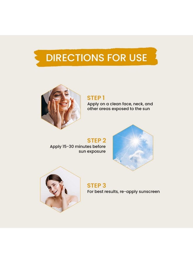 أوشيا واقي الشمس هيربالز SPF 40 Pa +++ Uvshield غير دهني ومقاوم للماء لجميع أنواع البشرة | حماية من الأشعة فوق البنفسجية UVA وUVB، يزيل الاسمرار والشيخوخة | غني بمستخلص الخيار 120 جرام - Image 4